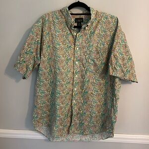 J.Crew vintage geometric paisley button down men’s XL short sleeve shirt.